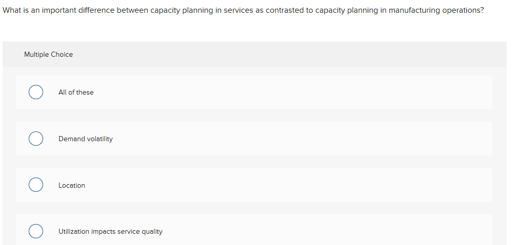 What is an important difference between capacity