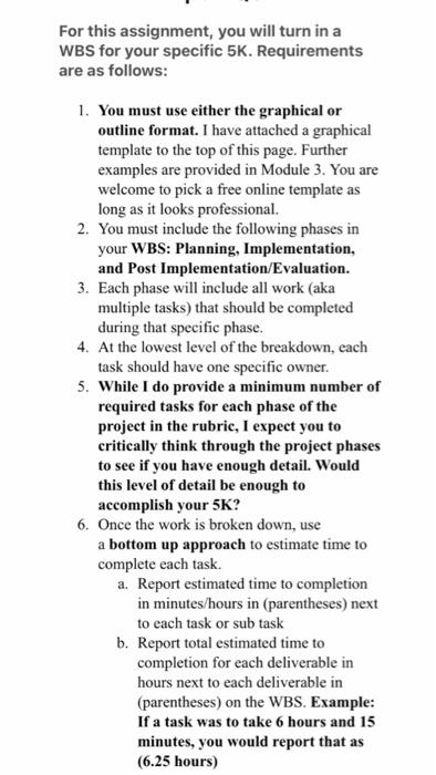 Please help me. could create an example of a 5k