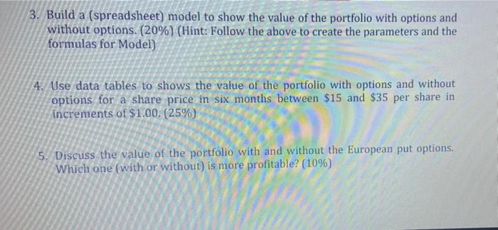 please answer Q 3,4,&5 very clear in an Excel