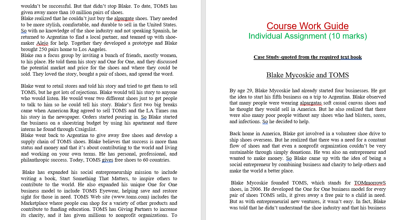 encourage social entrepreneurship, TOMS develops