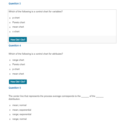Question 3 Which of the following is a control