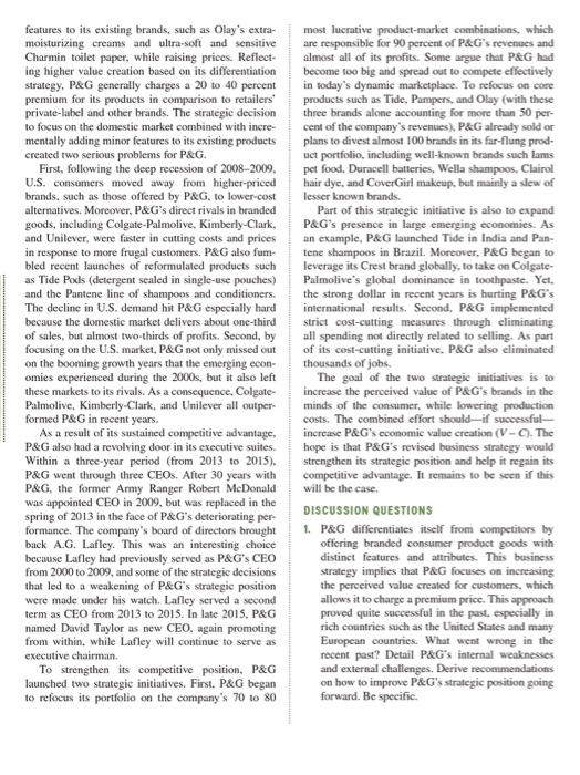 case analysis: when will P&G play to win again? I