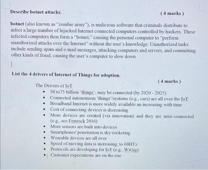 Principal of e-commerce Describe botnet attacks.