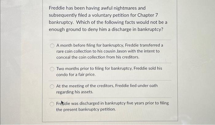 subsequently filed a voluntary petition for