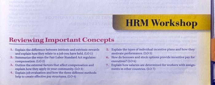 Reviewing Important Concepts 1. Explain the