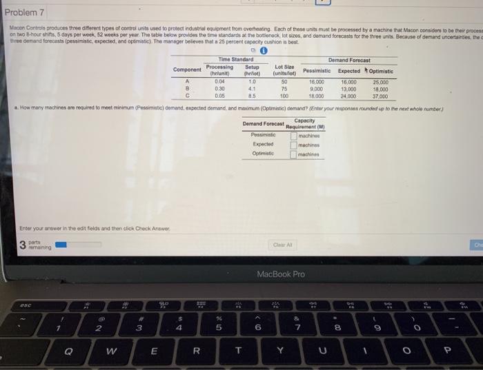 Component Processing Problem 7 Macon Controls