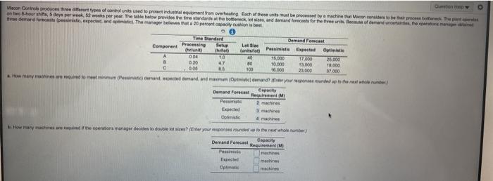 asking for part b Question Mecon Control produces
