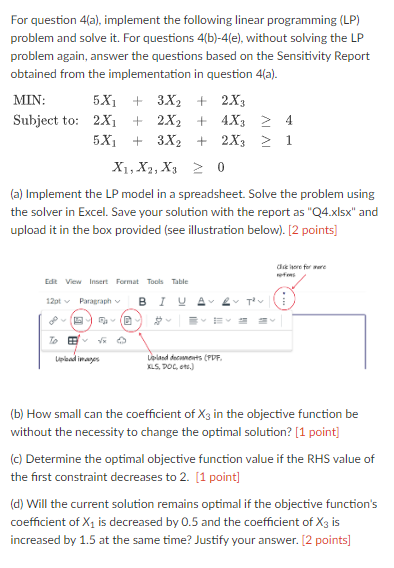 will upvote For question 4(a), implement the
