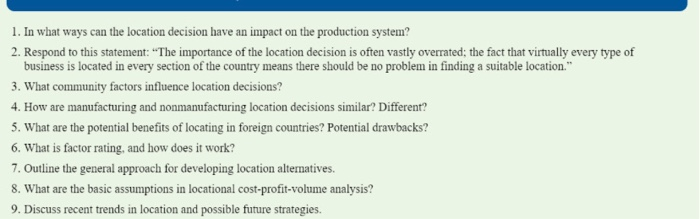 answer 1-9 1. In what ways can the location