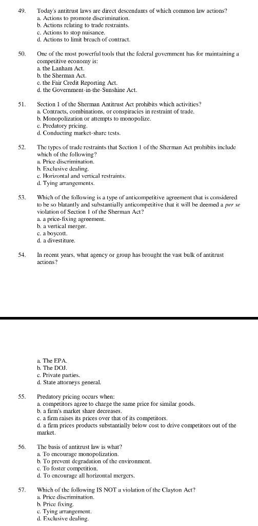 Subject: Business law I need only correct answer