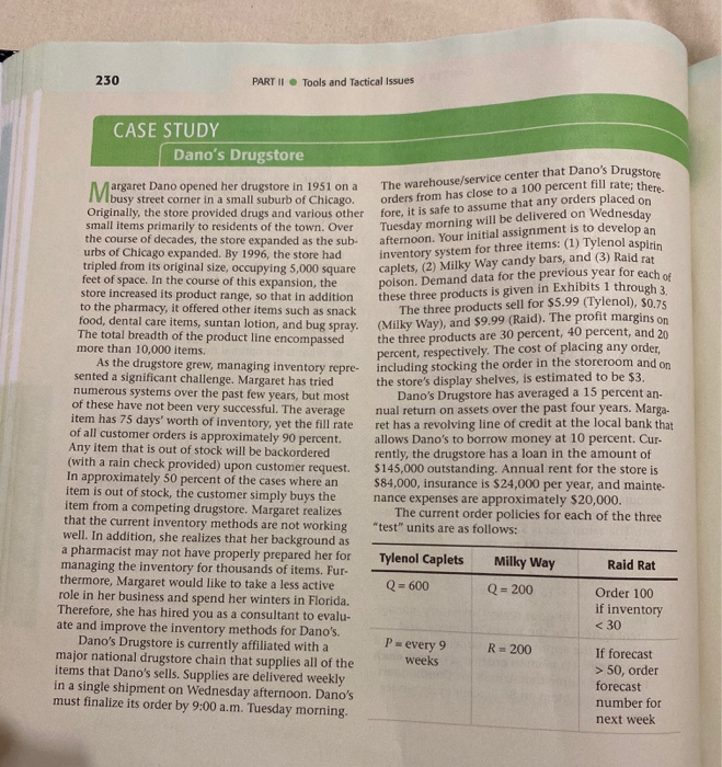 230 PART II Tools and Tactical issues CASE STUDY