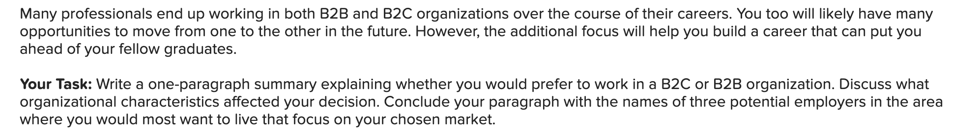 Many professionals end up working in both B2B and