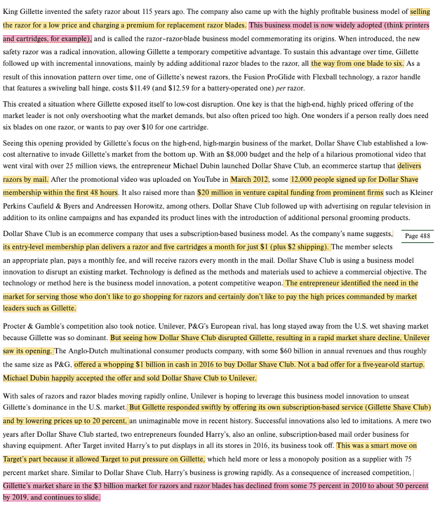 based on the article. Identify the competitive