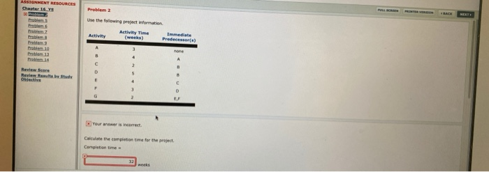 step by step Problem 2 Use the following project