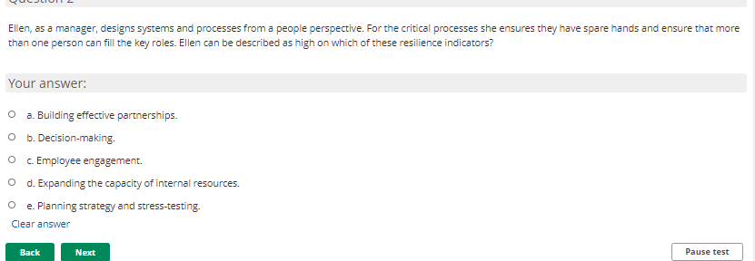 Ellen, as a manager, designs systems and