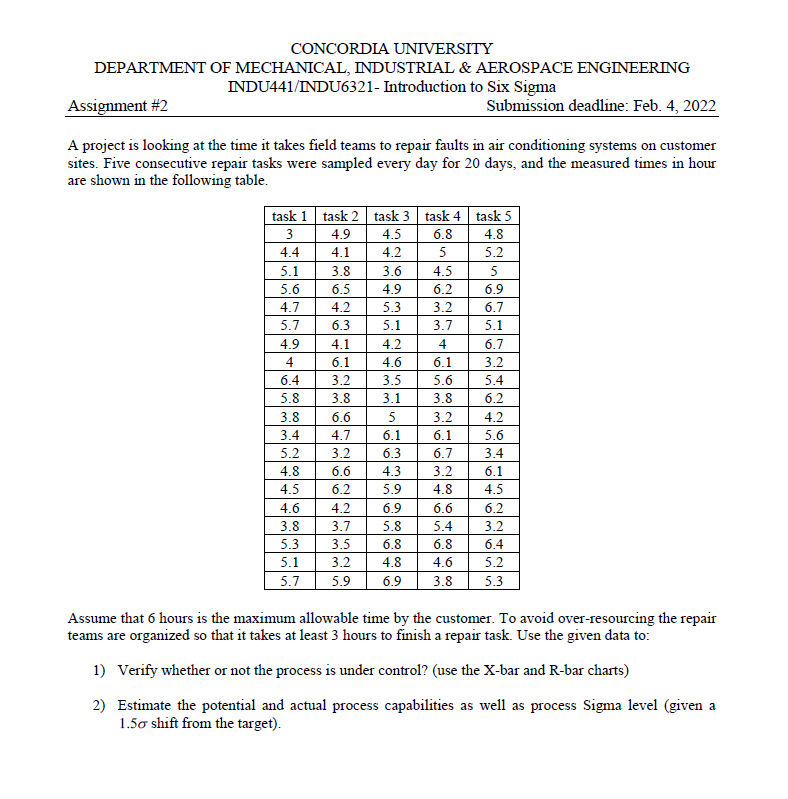 A project is looking at the time it takes field