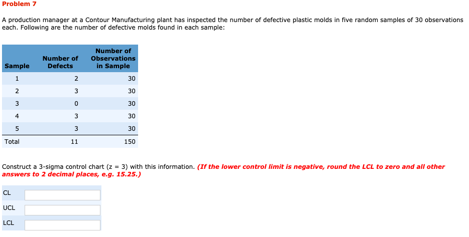 thank you :) Problem 7 A production manager at a