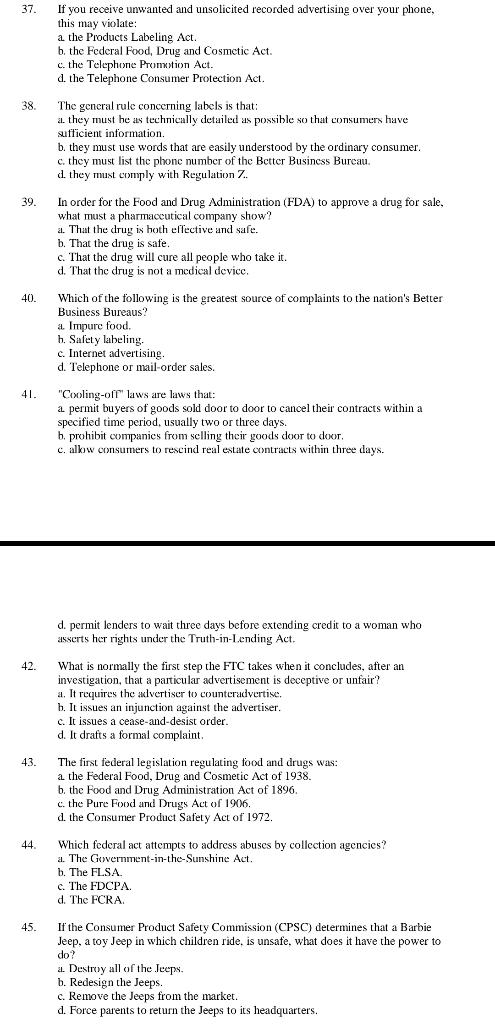 Subject: Business law I need only correct answer