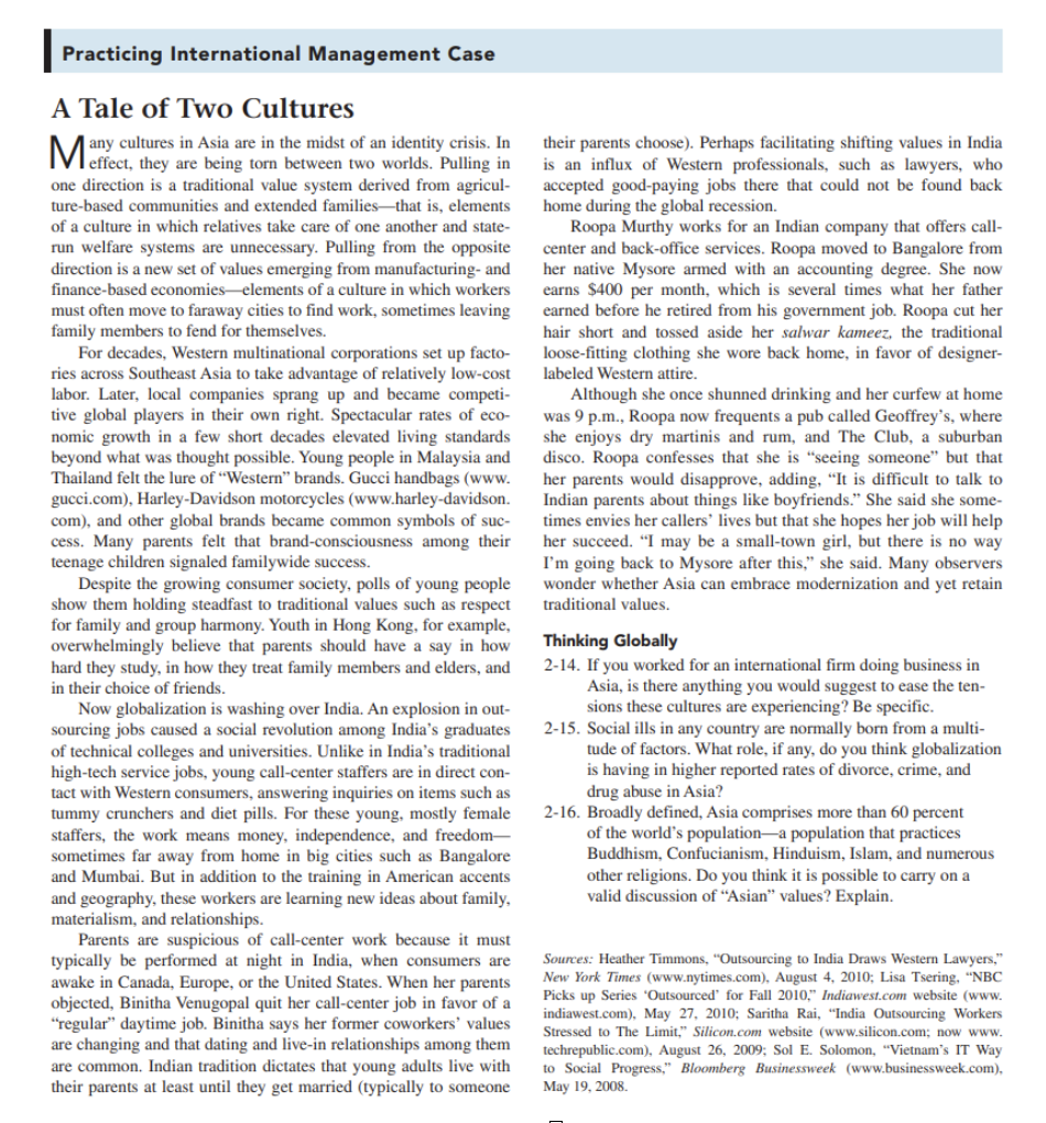 Practicing International Management Case A Tale