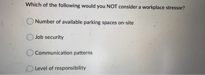 Which of the following would you NOT consider a