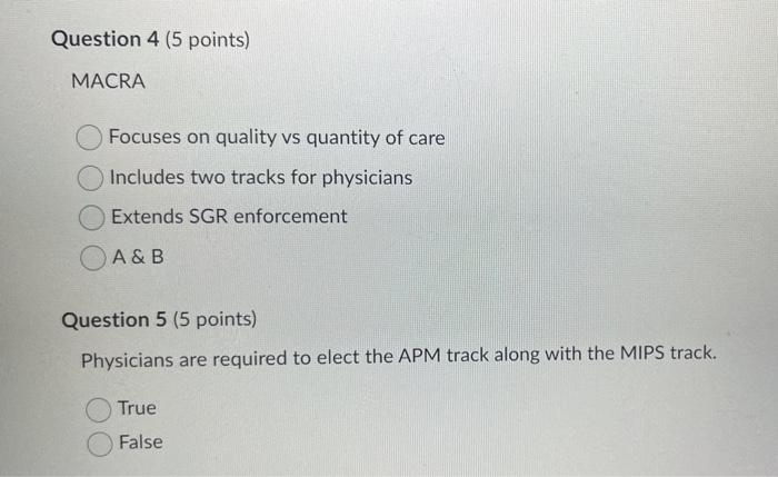 Question 1 (5 points) MIPS is a merit based