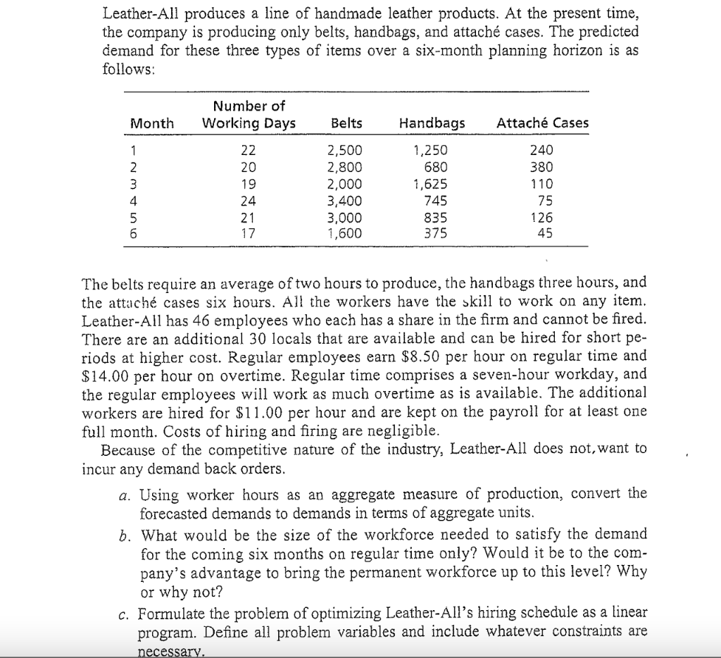 SOLVE IN PARAMETRIZED FORM PLEASE!!! NO EXCEL