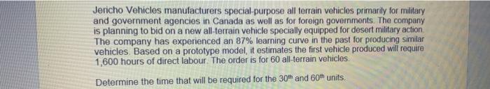 Jericho Vehicles manufacturers special purpose