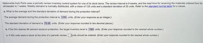 Nationwise Auto Parts uses a periodic review