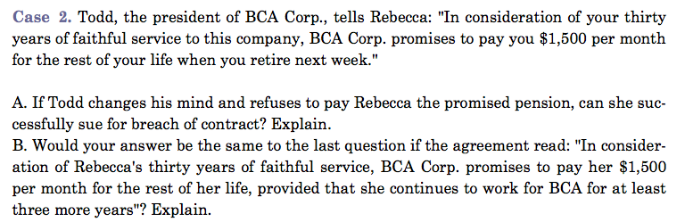 Case 2. Todd, the president of BCA Corp., tells