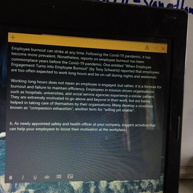 + A ... Employee burnout can strike at any time.