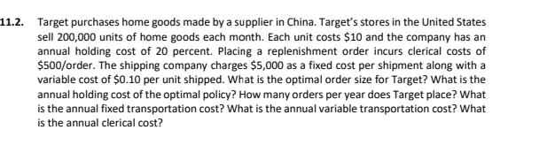 11.2. Target purchases home goods made by a