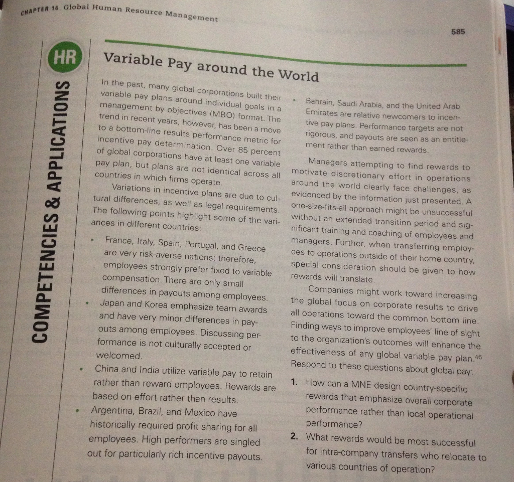 R 16 Global Human Resource Managem 585 HR