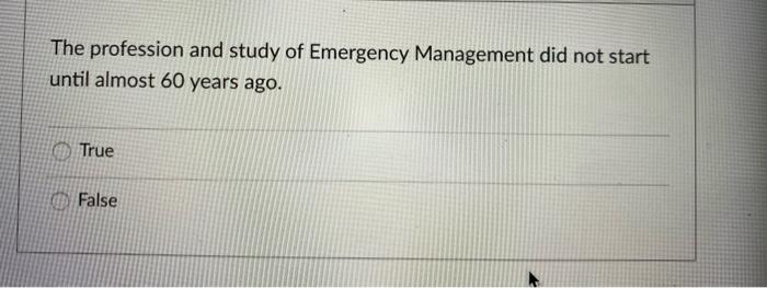 The profession and study of Emergency Management