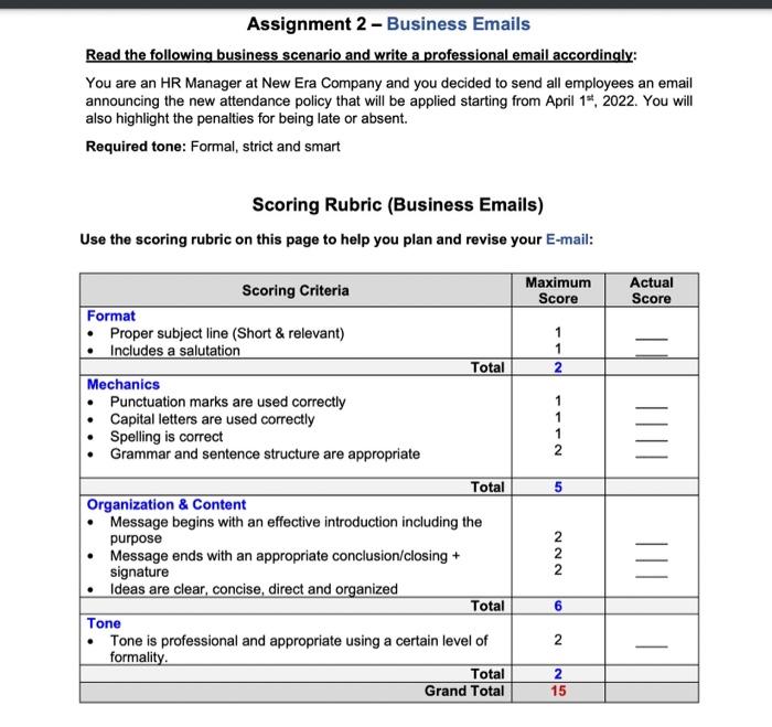 please avoid plagerism Assignment 2 - Business