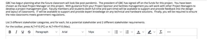 GBC has begun planning what the future classroom