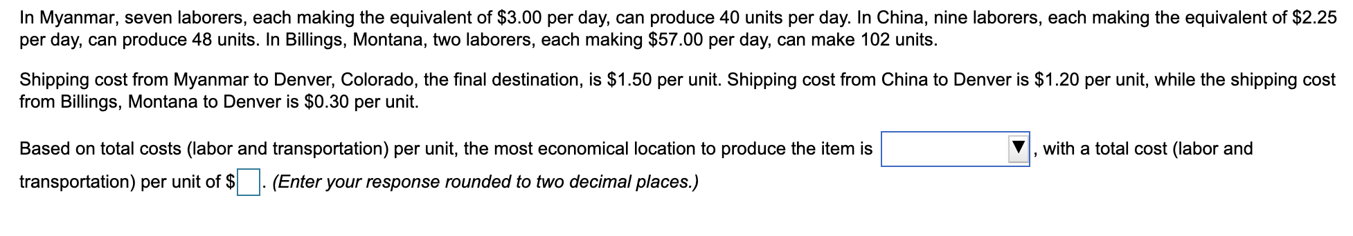 In Myanmar, seven laborers, each making the