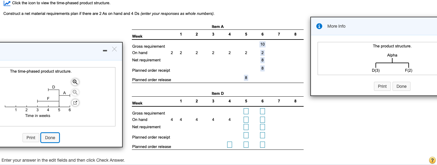 You need to schedule 10 units of product Alpha