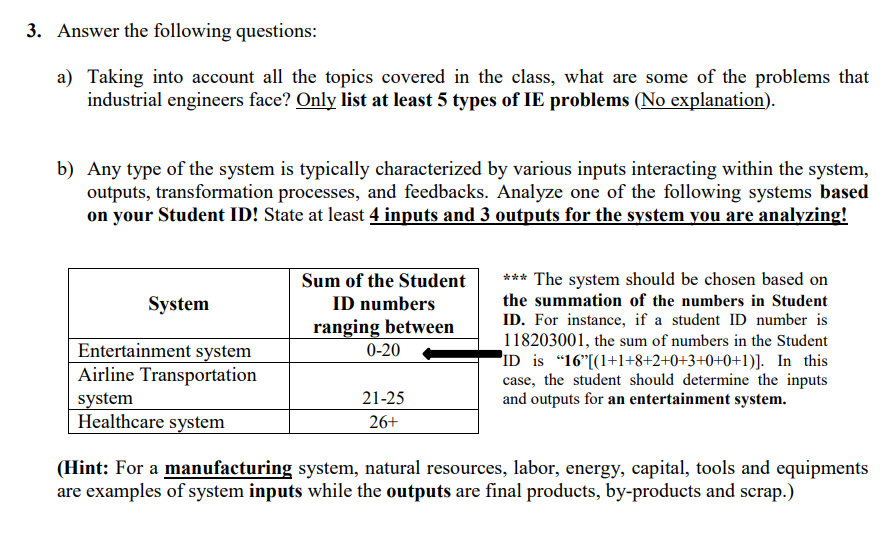 please solve it without Excel sum student ID =33
