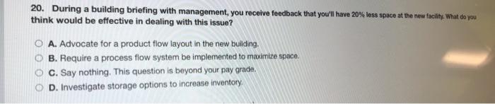 18. What day-to-day operational ideas do you