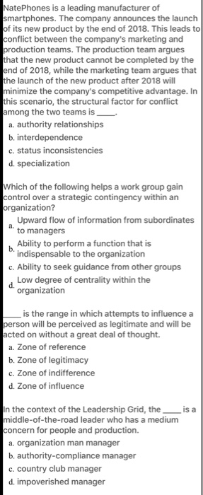 4 questions NatePhones is a leading manufacturer