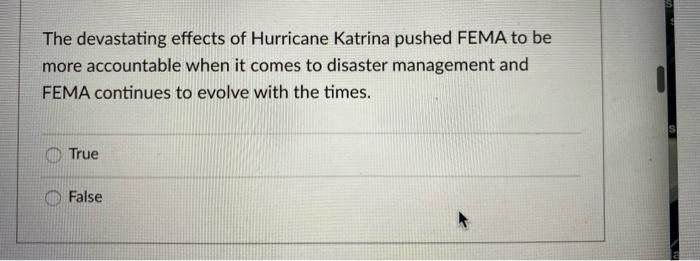 The devastating effects of Hurricane Katrina