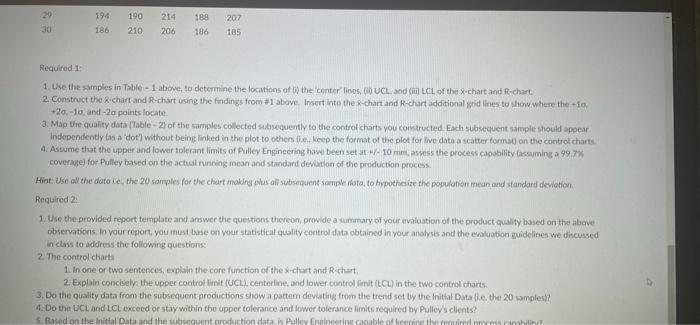 Statistical Quality Control Pulley Engineering