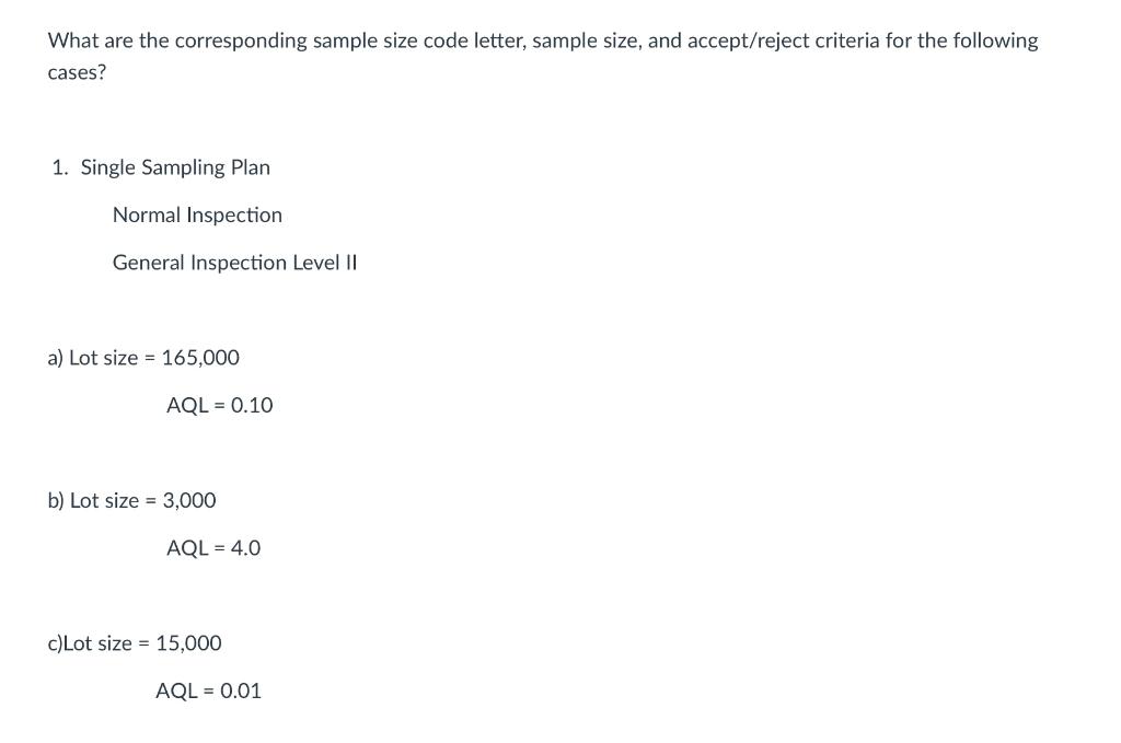 What are the corresponding sample size code