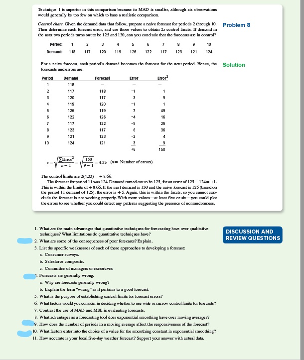 answer the highlighted part only Problem 8