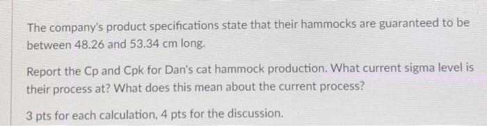 The company's product specifications state that