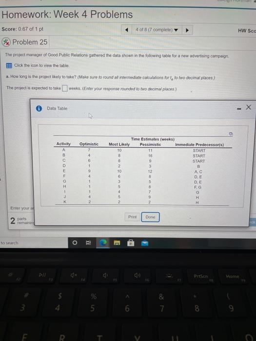 please hurry Homework: Week 4 Problems Score: