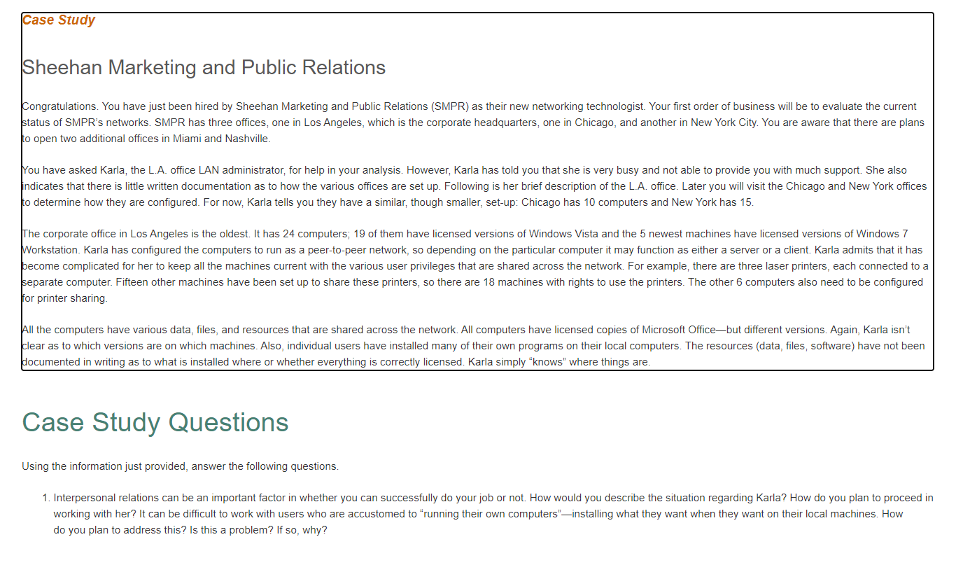 Case Study Sheehan Marketing and Public Relations