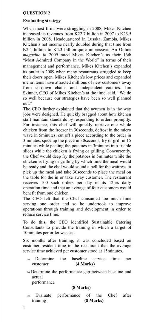 Evaluating Strategy/ Strategic management