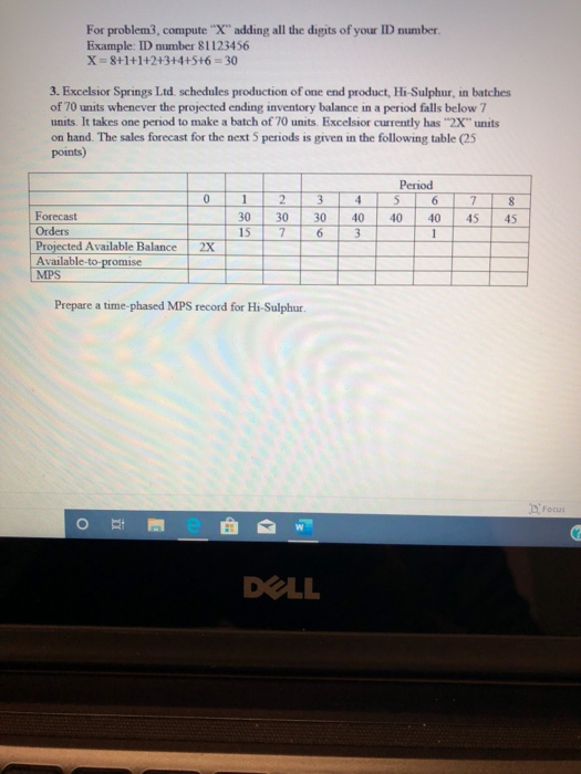 I need the answer in Excel with the formulas