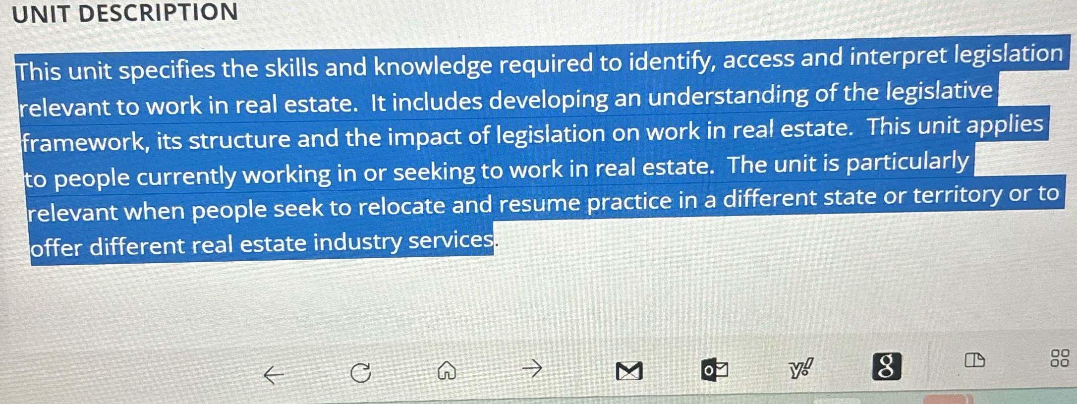 Written Questions UNIT DESCRIPTION his unit